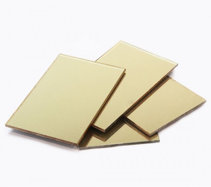 Planchas de metacrilato de extrusión espejo color oro