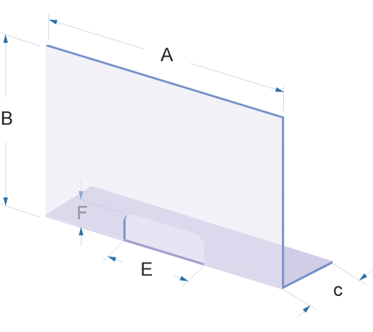 Protection pour comptoir en plastique transparent avec double