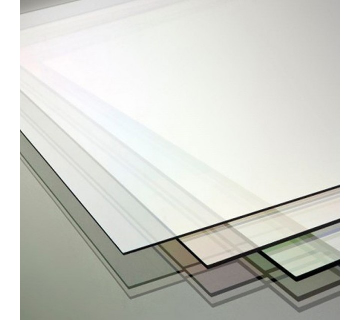 Plaque en polycarbonate transparente 1000 x 600 x 1 mm incolore